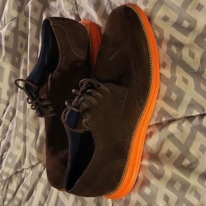 Cole Haan Lunargrand wingtips brown/orange size 13